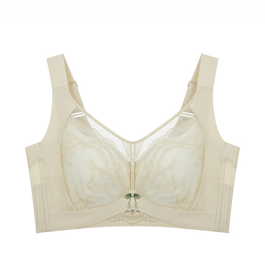 Other women's thin underwear with large breasts showing small size, full cup push-up, breathable, adjustable, side breasts, large size lace tube top bra, Aden Green 80/36CD