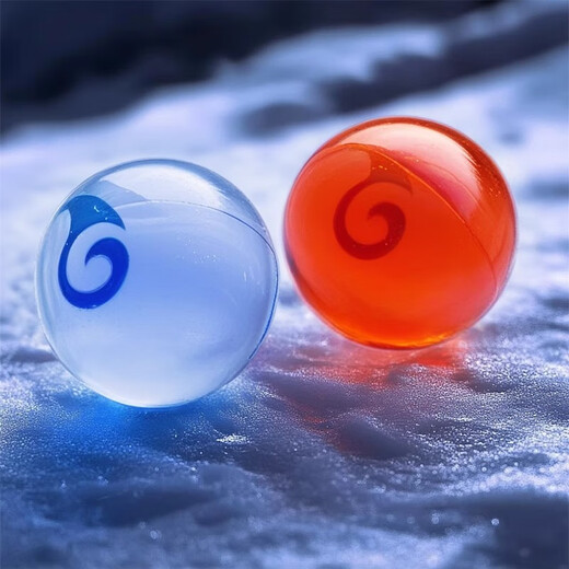 MPPMCK Nezha Ao Bing Lingzhu und Magic Pill Pin Le Toys Reduzieren Sie die komprimierten handgemachten Ballglasperlen Kindertag Geschenk 2 Magic Perlen Prise 3,0 cm [Red Nezha + Blau
