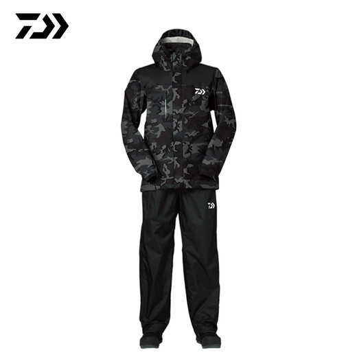Dawa DR-3823 Jacket Waterproof Suit Rocky Fishing Raincoat Luya Outdoor Leisure Fishing Suit DAIWA Limited Edition Black Camouflage M