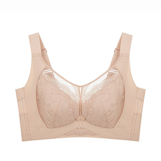 Other women's thin underwear with large breasts showing small size, full cup push-up, breathable, adjustable, side breasts, large size lace tube top bra, Aden Green 80/36CD