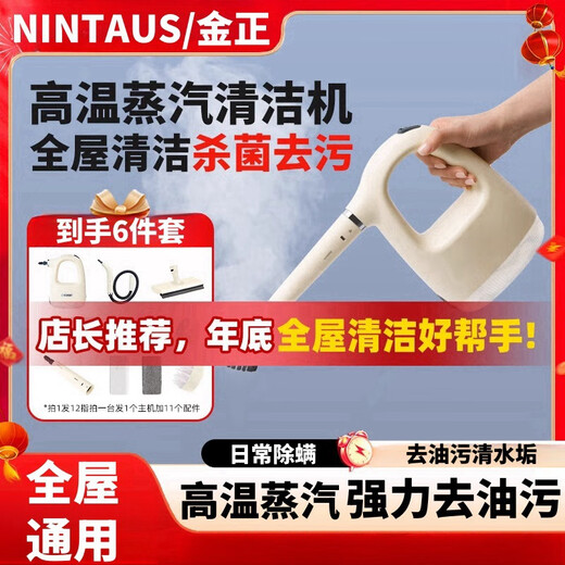 NINTAUS steam high-pressure cleaning machine household kitchen range hood multi-functional high temperature high temperature and high pressure cleaning machine white NINTAUS machine + 7 kinds of accessory heads