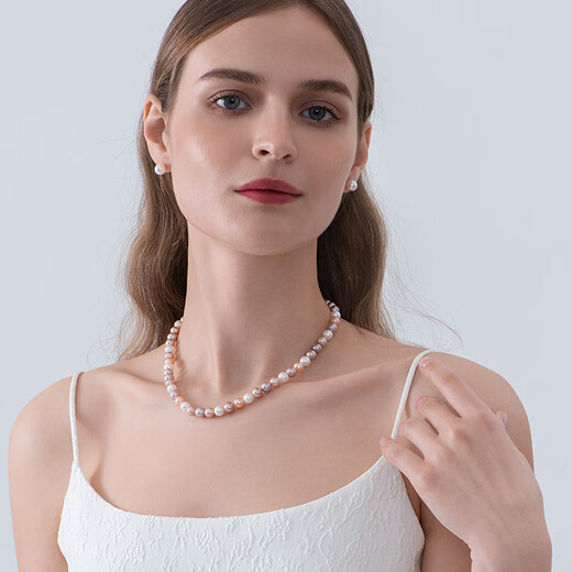 GiO Jewelry Freshwater Pearl Necklace for Women Colorful Gift for Girlfriend and Wife as Birthday Gift for Self-Wearing