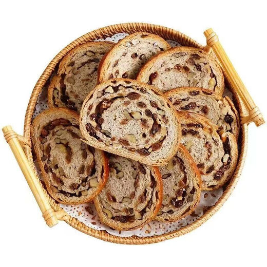 大列巴无糖0脂0添加 胖东來品质风味切片全麦面包健身抗饿代餐 俄罗斯切片大列巴【核桃仁+葡萄干+红枣】 【带箱745·g】净重：32袋/约736·g