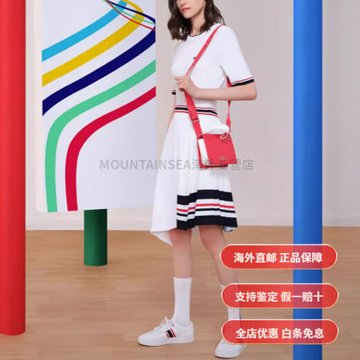 斐乐（FILA）休闲透气圆领时尚运动短袖连衣裙 女款 标准白时尚轻奢 标准白 2XL