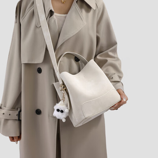 Love Sea Bag Women's Bag Cowhide Bucket Bag Commuter Handbag Light Luxury Brand Birthday Chinese Valentine's Day Gift for Girlfriend