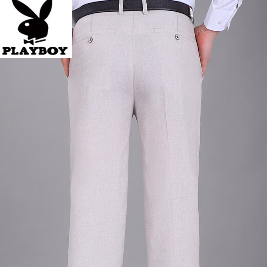 Playboy (Playboy) High-End-Sommer dünne dünne doppeltpassende Leinenhosen-Casual Hosen Vatertagsgeschenk mittlerer Alters und ältere Hochtätigkeit lose Long Hosen 9930 Doppelpackte schwarze 36 2 Fuß 9 Taillenumfang