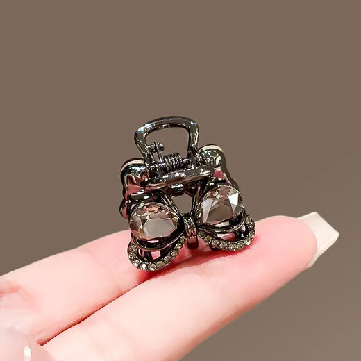 Two Worlds Exquisite Imitation Crystal Bow Clip Small Broken Hair Bangs Clip Side Forehead Small Clip Headdress Hairpin Butterfly Hairpin 1 Pack