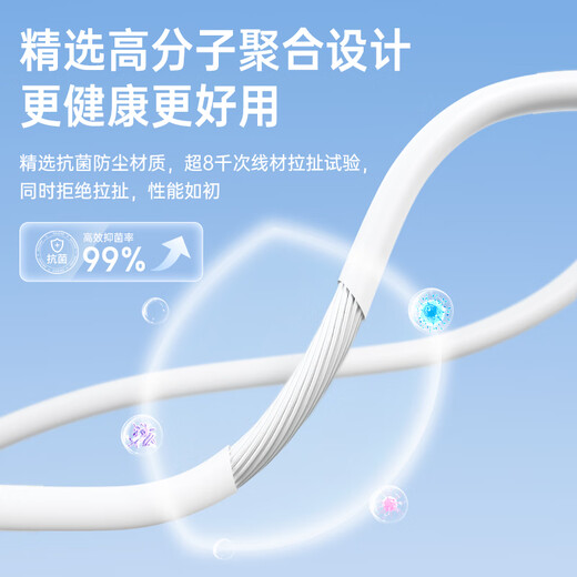 HP 1115 wired headset semi-in-ear 3.5mm metal ear handle headset antibacterial design AI call noise reduction game music headset computer suitable for Apple Huawei Xiaomi cloud white 3.5mm interface | patented sound cavity | antibacterial wear 1.2m style cord length