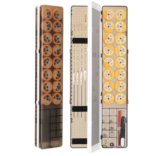 Zailu multifunctional three-layer float box, large-capacity fish float box set, full set of float box, line box, three-in-one fish gear supplies, 510 thickened red float box, 14-axis coil