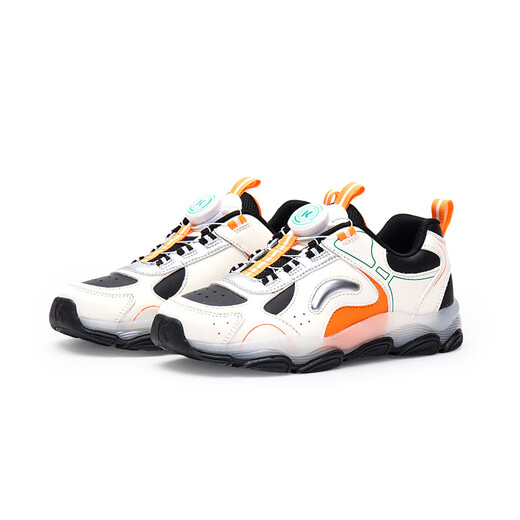 
Carter Rabbit Children's Shoes Children's Sports Shoes Boys 2025 Autumn New Product Flash Light Shoes Anti-Slip, Wear-Resistant and Breathable Running Shoes White and Black Orange 28 Inner length is about 18.0cm foot length is about 17.1-17.7
