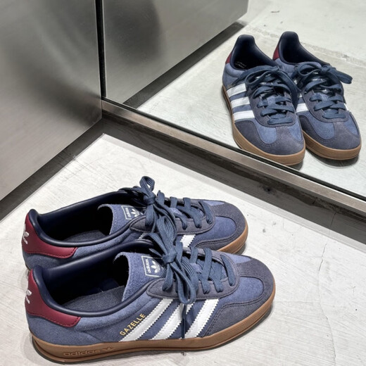 Adidas Adidas GAZELLE German training shoes men's shoes 2025 super hot new retro shoe T-toe JI3522 JI3523 milk yellow 37 support identification