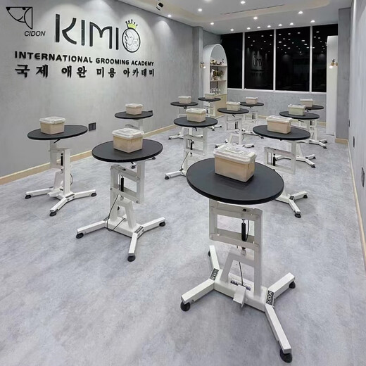 Kaiduo 831 Pet Teddy Cat and Dog Beauty Shape Lifting Neumatic Lifting Table de belleza Rotante Mesa de belleza Mesa cuadrada 833 Table luminosa Diámetro inmobiliario 60 cm