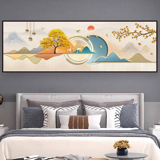 Sanqihu Modernes Schlafzimmer Nachtaufkleber Selbstklebende Wandmalerei Wohnzimmer Sofa Hintergrund Wanddekoration Malerei Mural Aufkleber hängen malen Wandaufkleber Shuangyu Feifei Th-1396 Nr. 8 Breite 225 cm x Höhe 75 cm