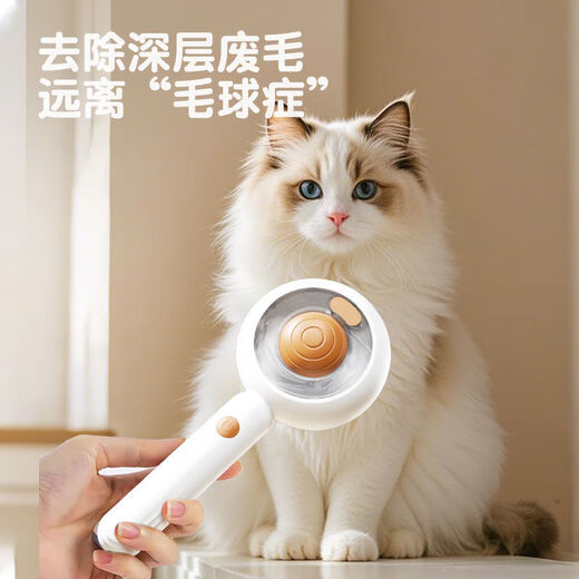 Tapaying pet spray comb blue light sterilizing water tank spray integrated with replaceable battery universal comb for cats and dogs needle comb blue light spray pet comb