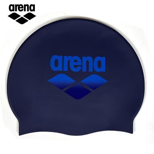 Arena Swimming Cap Unisex Silicone Waterproof Headless Adult Swimming Equipment Comfortable Ear Protection Arena Navy Blue Gradient Label
