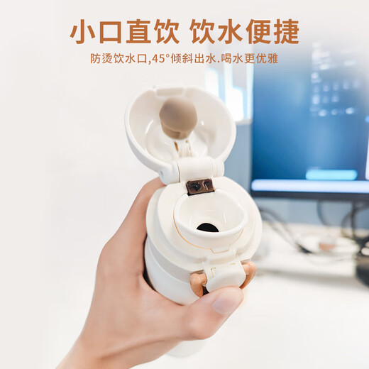 膳魔师（THERMOS）不锈钢保温杯大容量男女士水杯子轻量便携毕业礼物定制刻字JNR 暗夜黑 500ml