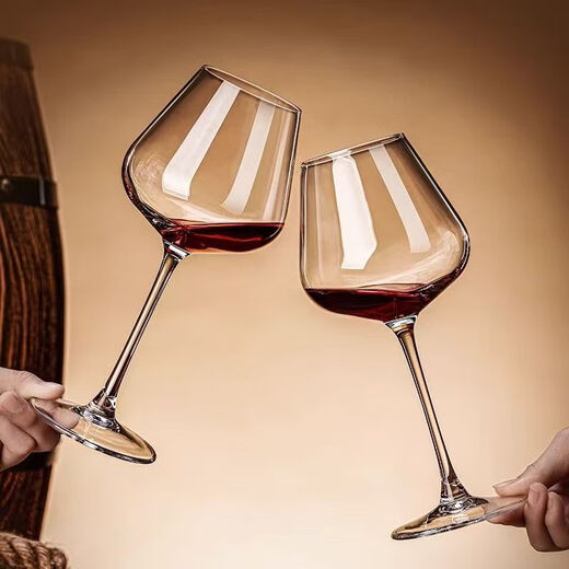 Red wine glasses 2 pieces for home use large red wine glasses European champagne glasses cocktail glasses lead-free glass high-end classic style red wine glasses - two pieces 350ml