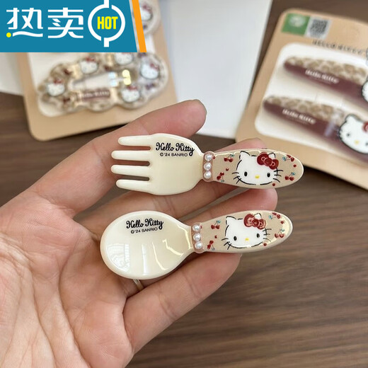Tongrubi Hairpin Clip Decoration Internet célébrité la plus chaude HELLOKITTY Décoration automne et hiver brun léopard imprime BB Clip Girl Girl Hairpin 12187 Léopard Imprimer sans épingle à cheveux Markless