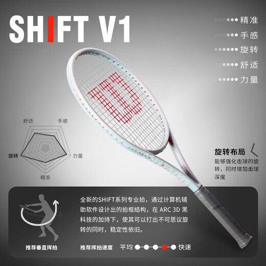 Will gewinnen Wilson wird Shiftv1 -rotierende Tennisschläger Carbon Schläger Männer und Frauen -Neulings Shooting gewinnen. Wenden Sie sich an den Kundendienst, um diesen Artikel zu haben