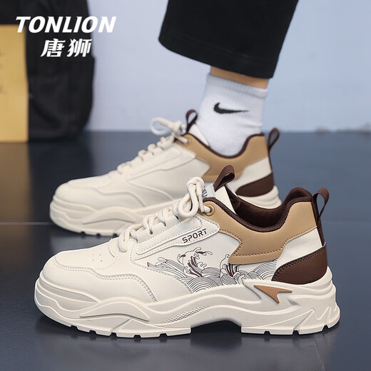 TonLion shoes men's shoes autumn and winter trendy casual sports shoes men's thick sole heightening dad shoes sneakers Mika 42