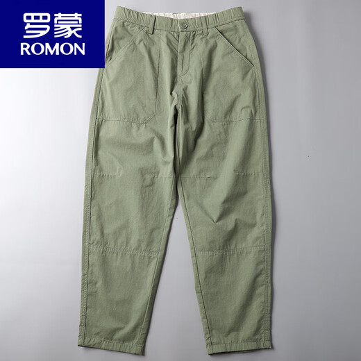 Pantalon décontracté Romon pour hommes Pantalon de coton pur pur pantalon à jambes lâches pantalon harem japonais pour hommes pantalon de travail polyvalent 6626 Gray 36