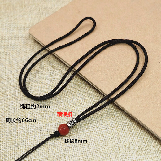 Braided jewelry beeswax braided red top beads pendant rope pendant agate loose beads sweater chain accessories wholesale 6 oil green beads coffee rope