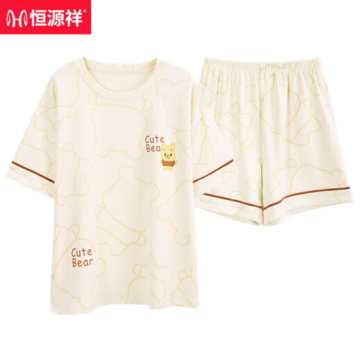 Le pyjamas Hengyuanxiang pour les femmes en été en coton pur peut être porté à l'extérieur pendant 20 ans un nouveau costume de vêtements pour la maison en coton peut être porté à l'extérieur de 9859 marque 100% coton pur m recommandé 80-100jin [Jin est égal à 0,5 kg]