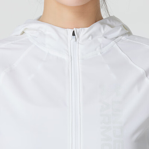 安德玛（Under Armour）官网女装 2025夏季新款时尚运动服训练舒适透气休闲外套防风夹克 1361384-100 S S/160/80A