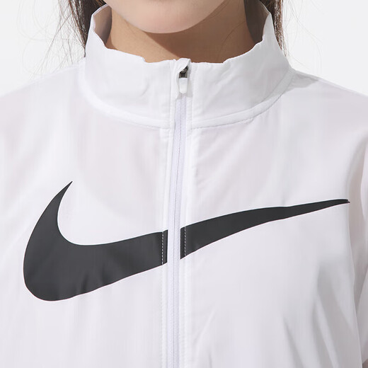 耐克（NIKE）外套女装夏季新款户外健身运动服时尚立领防风休闲夹克 白色 S
