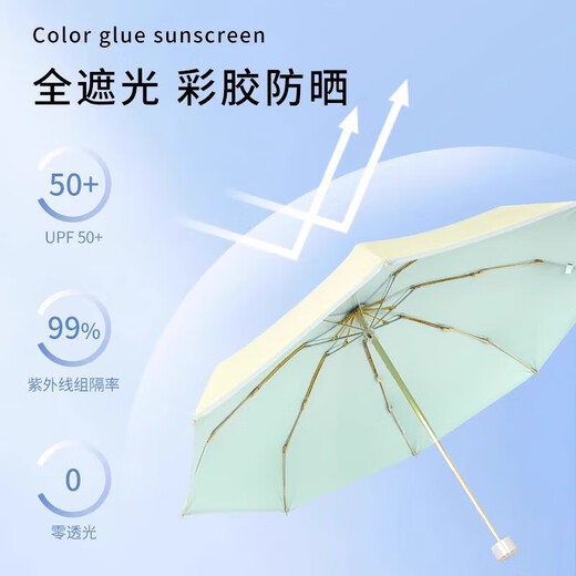 Gradient umbrella, sunny or rainy, large reinforced folding parasol, UV men's and women's sun umbrella, fully automatic, 60-bone gradient salt system - sea salt blue, fully automatic