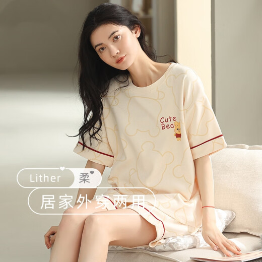 Pioneer 2025 Nouveau style Pyjamas d'été pour femmes pour femmes Coton pur Shorts à manches minces Douces de maison Sweet Home Ensemble en deux pièces YZT9859 Ensemble à manches courtes xxl Code [Recommandé 140-160jin [Jin équivaut à 0,5 kg] Usure] Taille moyenne
