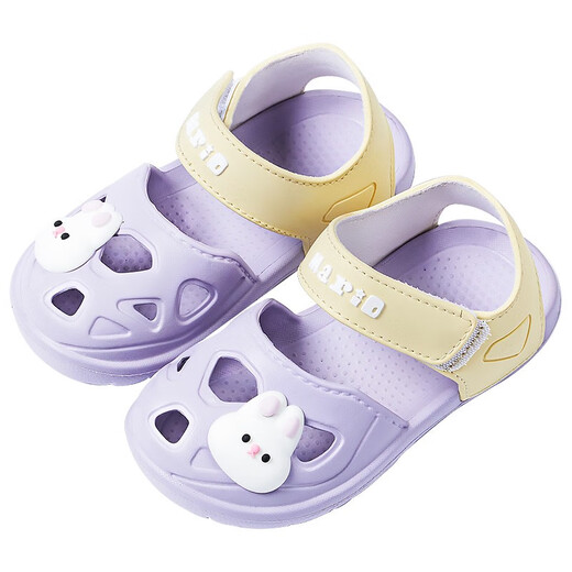 
Cool Chapter (KUZHANG) Children's Sandals for boys and girls in summer, anti-slip, waterproof, soft-soled children's beach home cute baby hole shoes 9277/green 17 size/inner length CM suitable for foot length CM