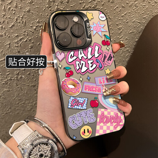 觉予甜甜圈英文苹果16手机壳14plus新款13miniiPhone15可爱11promax女12小众xr7网红8硅胶 【紫色】甜甜圈英文3893 iPhone 8