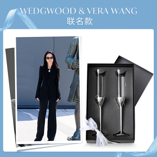 Wedgwood Wedding Gift New Year Gift Wedgwood VeraWang Love Knot Rope Silver Champagne Glass