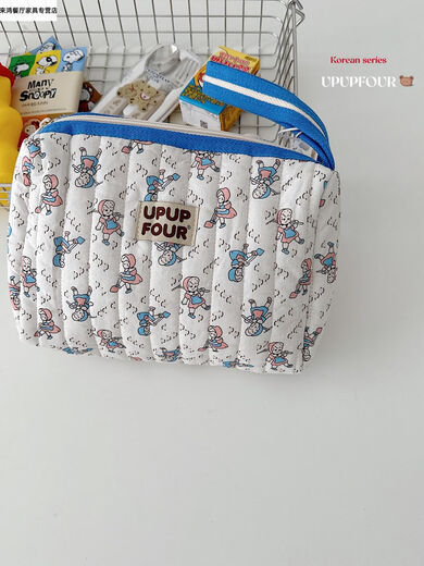 SANQUHU OUTLET SORGE Rangement de vêtements Baby Clothes Bottelted Mother Cart Sac de maquillage Sac de maquillage Blue Fair
