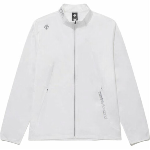
DESCENTE solid color stand collar long sleeve jacket uniform for men and women white 110