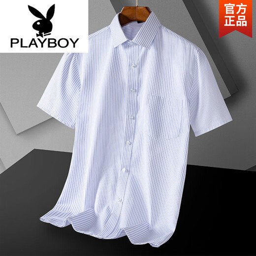 
Playboy (PLAYBOY) Daddy Summer Short-Sleeve Shirt Top 2025 New Casual Loose Men's Shirt Daddy Short-Sleeve Clothes DX6624 39 Weight about 120130Jin [Jin equals 0.5 kg]