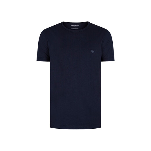 Emporio Armani EA Spring and Summer New Men's Cotton Classic Short-Sleeve T-Shirt Base Clothes 2 Pack 15935 Blue/Gray M
