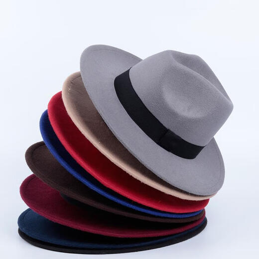 Gisellen popping hat hip-hop performance hat small top hat male British jazz hat small Korean style hip-hop performance burgundy adult M (56-58cm)
