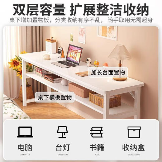 Yuelaiju simple table bedroom computer table simple small desktop home rectangular rental room student desk study table 60cm single layer random color