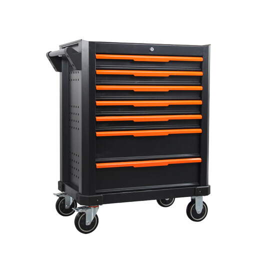 Er Jiangong Tools und Cart Cart Automatische Reparaturschubladen Mobile Cart Workshop Workstation Aufbewahrungsschrank Reparatur und Speicher 7170L Sieben Ziehungen