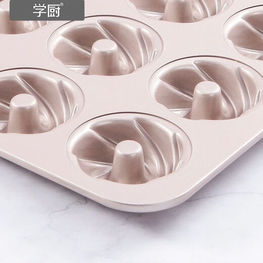 12连旋风模具枣糕甜甜圈玛德琳烤盘不沾家用烤箱烘焙模具 wk9928-12连旋风模