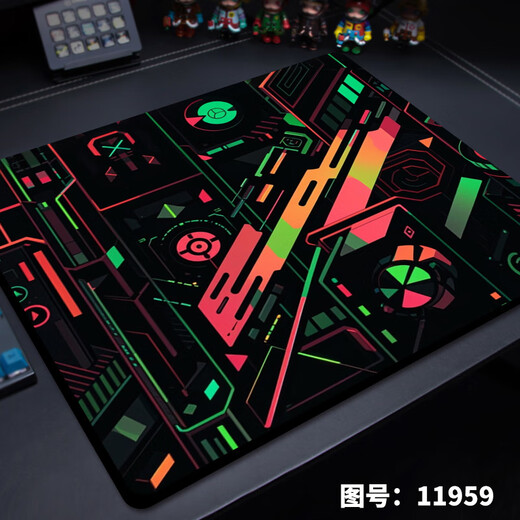 
Xiao Jiejiang chose simple abstract mouse pad with super large thickened fine face for boys FPS e-sports games special keyboard pad technology style 11964 endless lines 450*400*4mm