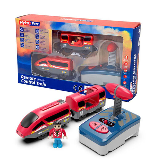 McAVER G.32 Remote Control Electric Train Children's Toys Compatible avec Hapebrio Wood Tracks Color Box 90995 Remote Control STEAM TRAIN SET SANS STANDAGE OFFICIEL