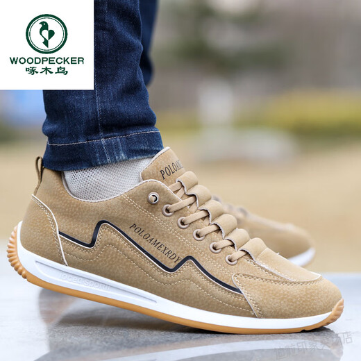 Zapatos para hombres de carpintería para hombres nuevos zapatos casuales impermeables de cuero de cuero versátil