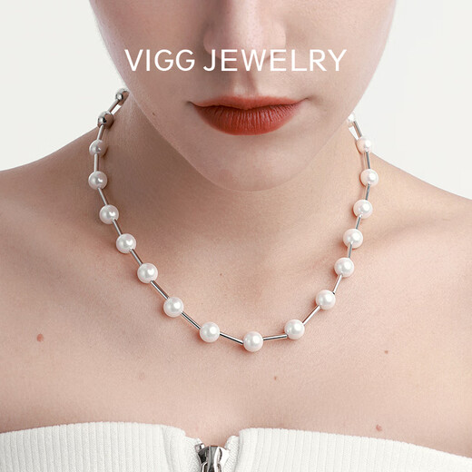 Collar de articulación de cuentas de espigas para mujeres Sense Cadena de suéter de perlas de agua dulce 2025 Nuevo collar de cuentas de cuentas de clavícula personalizada