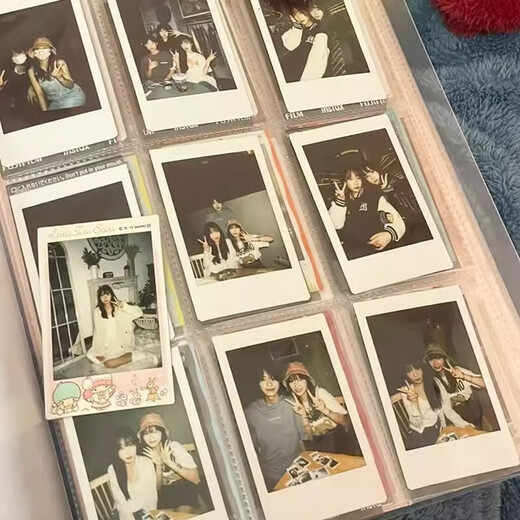 Petit album photo de grande capacité Album commémoratif insert 3 pouces 4 pouces 5 pouces 6 pouces Polaroid Photo Storage Famille Famille Photo Album Train Tick Ticker Card - Transparent Model - 3 pouces 3 Grille avec boucle - 120 Slots de carte - 1 pièce
