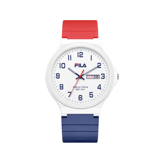 FILA New Year's gift quartz watch for middle school and high school children, fashionable bi-calendar male and female student exam form 6691-009