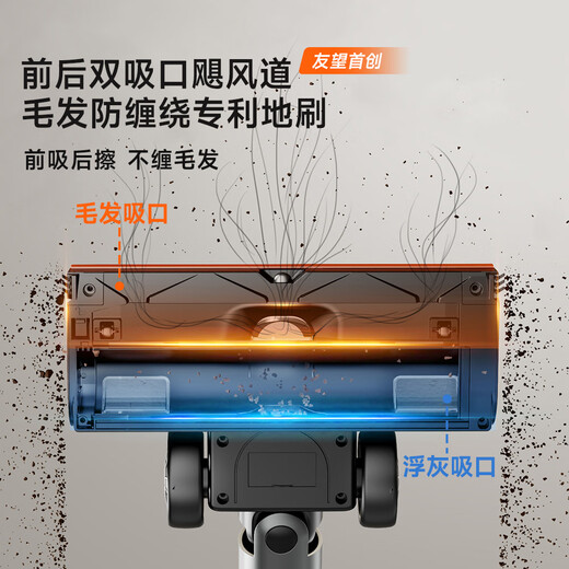 uwant友望吸尘器V400Ultra 自集尘洗【280AW超强大吸力 55min长续航】活氧杀菌家用无线手持扫地除螨仪