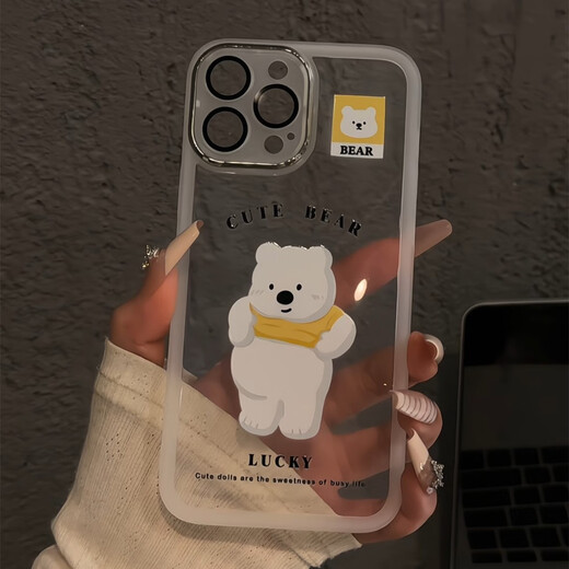 OLPAY露肚肚kitty适用苹果16pro金属镜框卡通手机壳iphone15防摔华为PU 透蓝-GH9272露肚肚小象 小米Civi